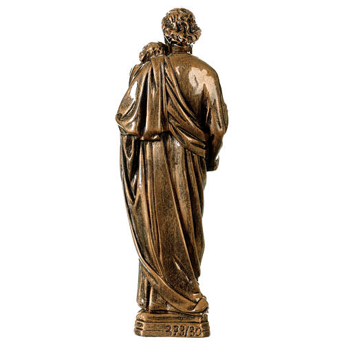 Saint Joseph 30 cm in bronzed marble, outdoor use 5