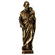 Saint Joseph 30 cm in bronzed marble, outdoor use s1