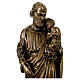 Saint Joseph 30 cm in bronzed marble, outdoor use s2
