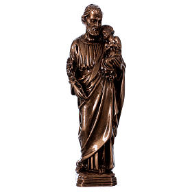 Statue in polvere di marmo di Carrara: San Giuseppe 30 cm marmo bronzato PER ESTERNO
