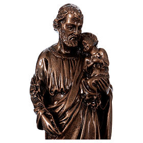 Statue in polvere di marmo di Carrara: San Giuseppe 30 cm marmo bronzato PER ESTERNO