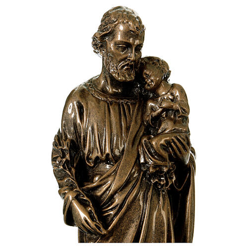 Saint Joseph 30 cm in bronzed marble FOR OUTDOORS 2