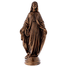 Statue in polvere di marmo di Carrara: Madonna Miracolosa 60 cm bronzata polvere marmo Carrara PER ESTERNO