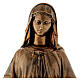 Madonna Miracolosa 60 cm bronzata polvere marmo Carrara PER ESTERNO s2