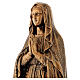 Estatua Virgen Lourdes 50 cm bronceada polvo de mármol PARA EXTERIOR s2