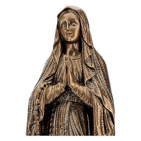 Statue in polvere di marmo di Carrara: Statua Madonna Lourdes 50 cm bronzata polvere di marmo PER ESTERNO