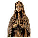 Virgen de Lourdes 40 cm bronceada mármol sintético PARA EXTERIOR s2