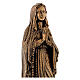 Virgen de Lourdes 40 cm bronceada mármol sintético PARA EXTERIOR s4