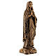 Virgen de Lourdes 40 cm bronceada mármol sintético PARA EXTERIOR s5