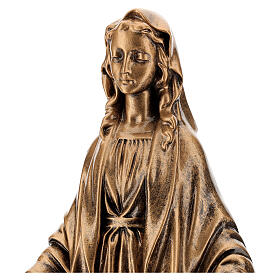 Statue in polvere di marmo di Carrara: Statua Madonna Miracolosa 40 cm bronzata polvere marmo PER ESTERNO