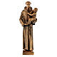 St. Anthony statue in bronzed marble powder composite 40 cm, OUTDOOR s1