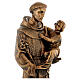 St. Anthony statue in bronzed marble powder composite 40 cm, OUTDOOR s4