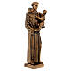 St. Anthony statue in bronzed marble powder composite 40 cm, OUTDOOR s5