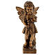 Angel with flowers statue in bronzed marble powder composite 48 cm, OUTDOOR s1