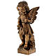 Angel with flowers statue in bronzed marble powder composite 48 cm, OUTDOOR s3