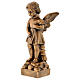 Angel with flowers statue in bronzed marble powder composite 30 cm, OUTDOOR s3