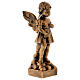 Angel with flowers statue in bronzed marble powder composite 30 cm, OUTDOOR s4