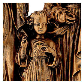 Heilige Familie 40cm Marmorpulver Bronzefinish für AUSSENGEBRAUCH
