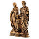 Holy Family statue in bronzed marble powder composite 40 cm, OUTDOOR s3