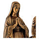 Holy Family statue in bronzed marble powder composite 40 cm, OUTDOOR s4