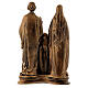Holy Family statue in bronzed marble powder composite 40 cm, OUTDOOR s7