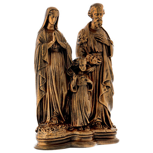 Holy Family, 40 cm bronzed synthetic marble FOR OUTDOORS 5