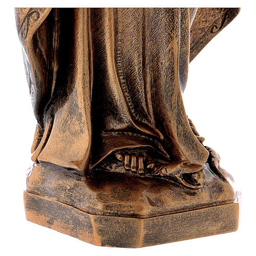 Wunderbare Gottesmutter 62cm Marmorpulver Bronzefinish für AUSSENGEBRAUCH 6