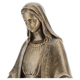 Statue in polvere di marmo di Carrara: Statua Madonna Miracolosa 62 cm bronzata polvere di marmo PER ESTERNO
