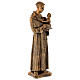 Heiliger Anton aus Padua 60cm Marmorpulver Bronzefinish für AUSSENGEBRAUCH s5