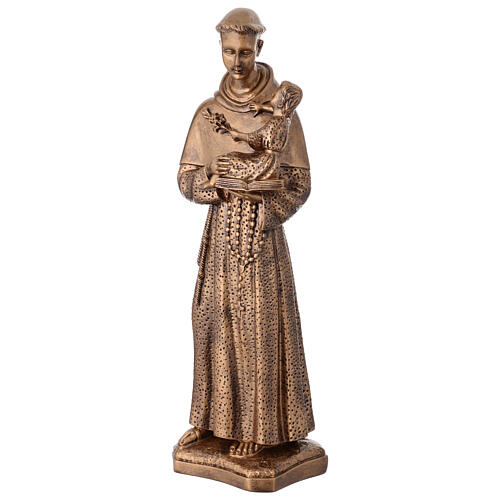St. Anthony statue in bronzed marble powder composite 60 cm, OUTDOOR 3