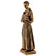 St. Anthony statue in bronzed marble powder composite 60 cm, OUTDOOR s3