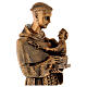 St. Anthony statue in bronzed marble powder composite 60 cm, OUTDOOR s4