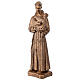 St. Anthony statue in bronzed marble powder composite 60 cm, OUTDOOR s3