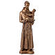 Saint Antoine de Padoue 60 cm marbre Carrare reconstitué effet bronze POUR EXTÉRIEUR s1