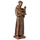 Saint Antoine de Padoue 60 cm marbre Carrare reconstitué effet bronze POUR EXTÉRIEUR s5