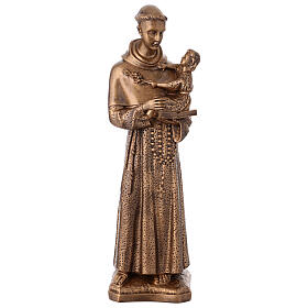 Sant'Antonio da Padova 60 cm bronzato polvere di marmo PER ESTERNO