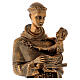 Sant'Antonio da Padova 60 cm bronzato polvere di marmo PER ESTERNO s2