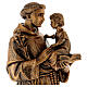 Heiliger Anton aus Padua 65cm Marmorpulver Bronzefinish für AUSSENGEBRAUCH s4