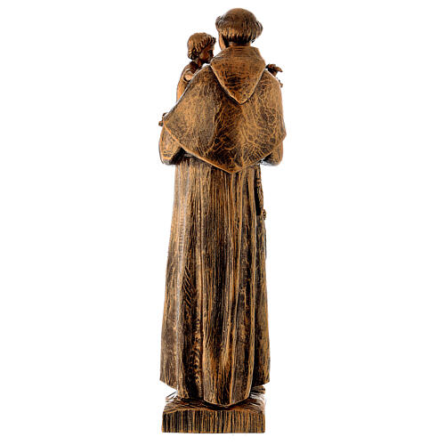 St. Anthony statue in bronzed marble powder composite 65 cm, OUTDOOR 6