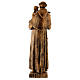 St. Anthony statue in bronzed marble powder composite 65 cm, OUTDOOR s6