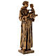 Statue Saint Antoine 65 cm poudre marbre Carrare effet bronze POUR EXTÉRIEUR s3