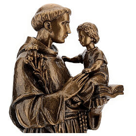 Statue in polvere di marmo di Carrara: Statua Sant'Antonio 65 cm polvere di marmo bronzata PER ESTERNO