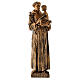 Statua Sant'Antonio 65 cm polvere di marmo bronzata PER ESTERNO s1