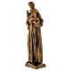 Statua Sant'Antonio 65 cm polvere di marmo bronzata PER ESTERNO s5