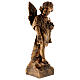 Angel with flowers statue in bronzed marble powder composite 60 cm, OUTDOOR s4