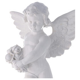 Engel mit Rosen 60cm Marmorpulver