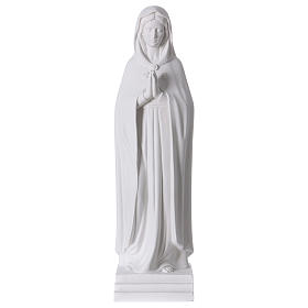 Statue in polvere di marmo di Carrara: Madonna Rosa Mistica 70 cm marmo sintetico bianco