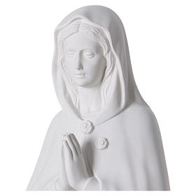 Statue in polvere di marmo di Carrara: Madonna Rosa Mistica 70 cm marmo sintetico bianco