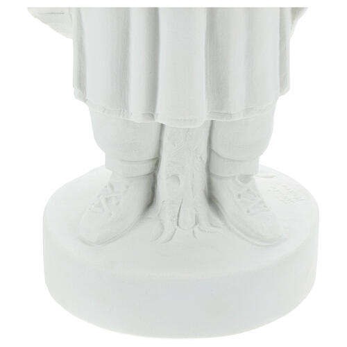 Statue of St. Catherine Tekakwitha 55 cm in white marble powder 6
