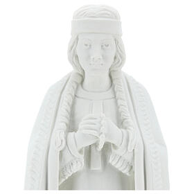 Estatua Santa Caterina Tekakwitha 55 cm polvo mármol blanco